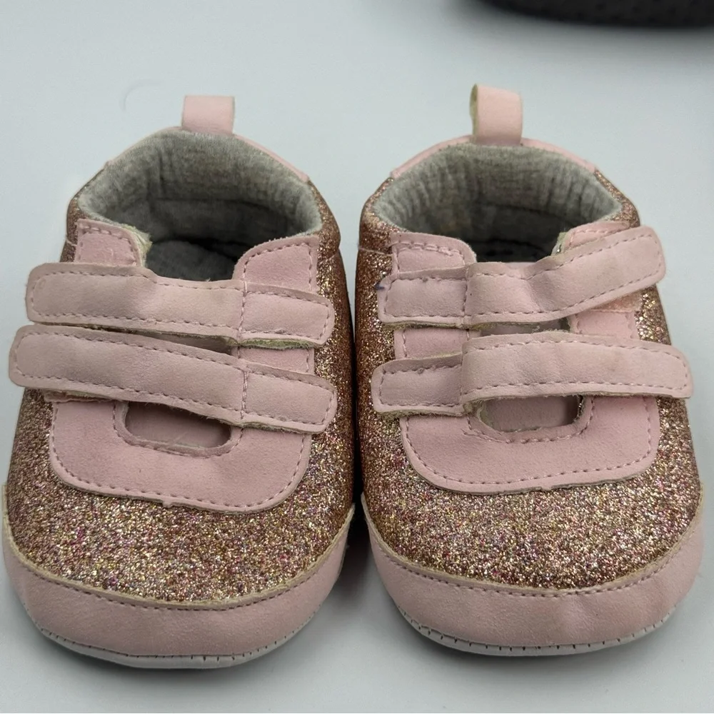 Baby Girl Shoe Bundle 3 Pairs 1 Dress 1 Soft Sneaker 1 Soft Boot Size 3/6 Months